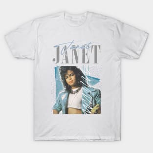 Janet / 80s Aesthetic Retro Fan Design T-Shirt